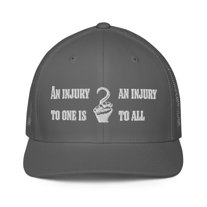 An injury to One is An injury to All Closed-back trucker cap