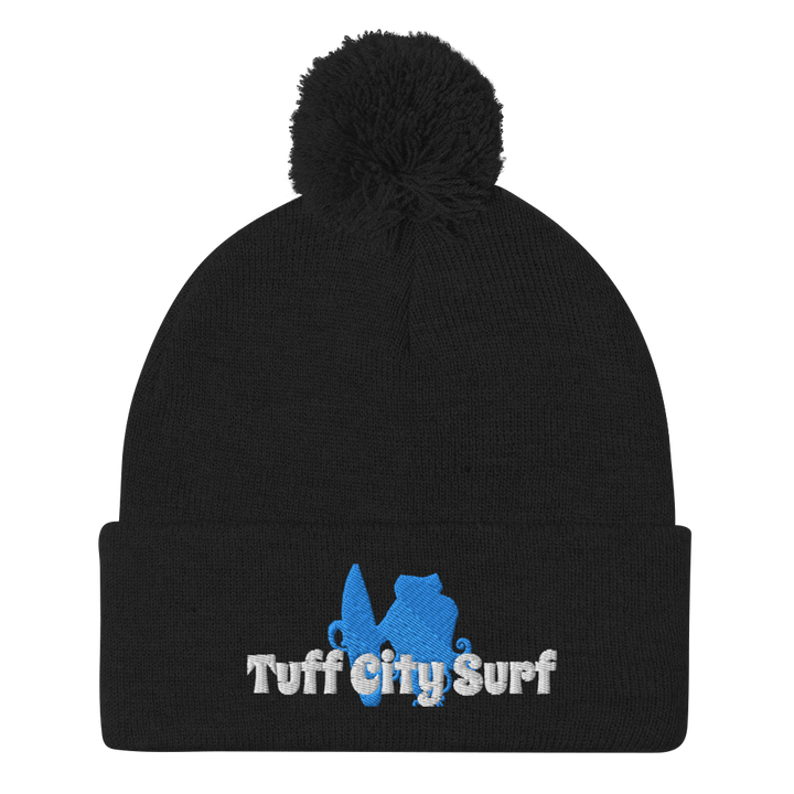 Tuff City surf Pom-Pom Beanie