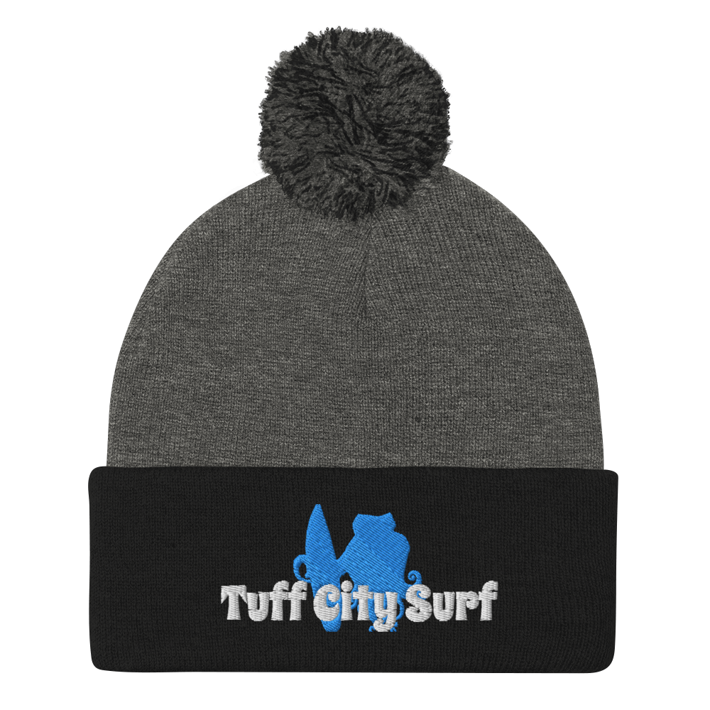 Tuff City surf Pom-Pom Beanie