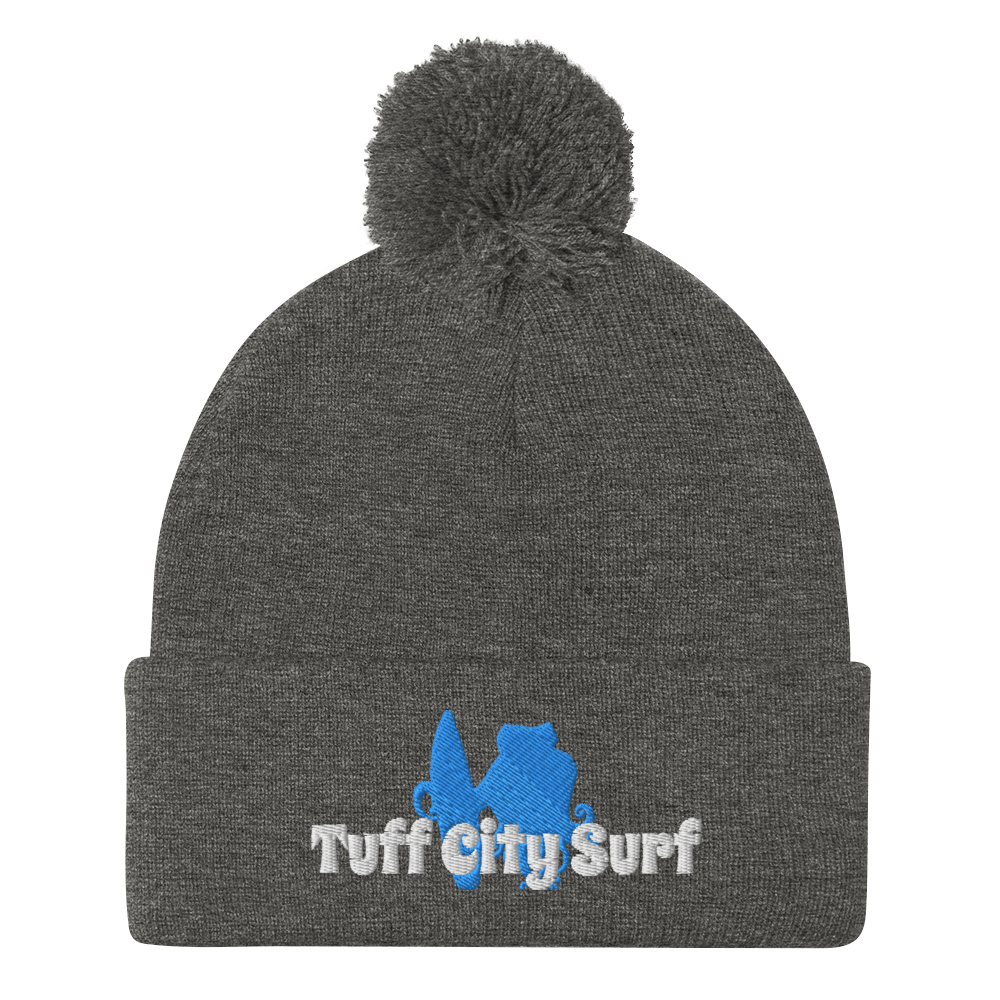 Tuff City surf Pom-Pom Beanie