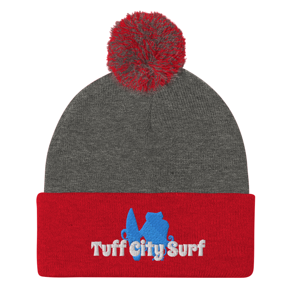 Tuff City surf Pom-Pom Beanie