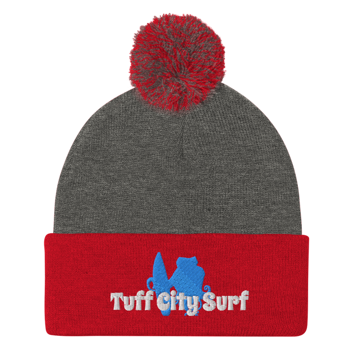 Tuff City surf Pom-Pom Beanie