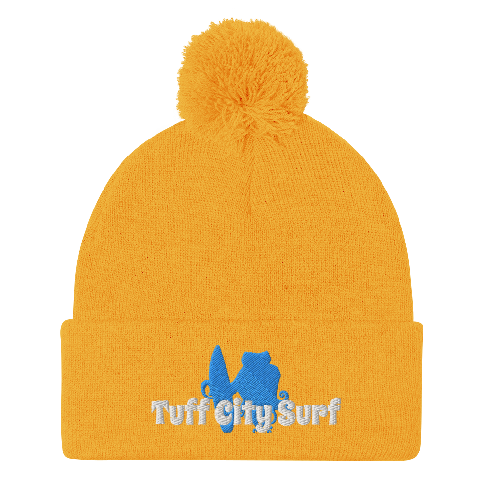 Tuff City surf Pom-Pom Beanie