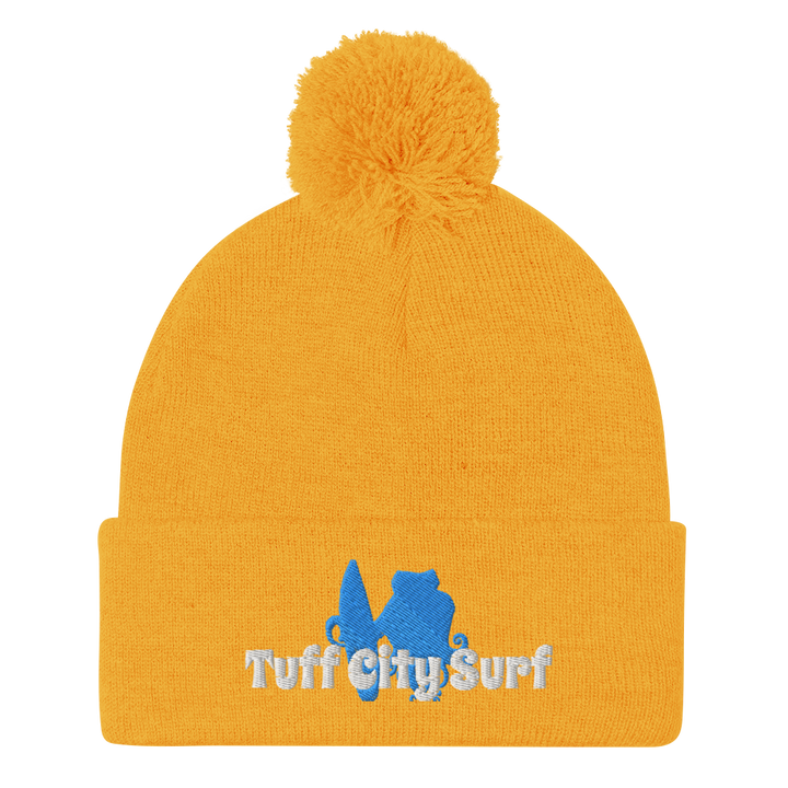 Tuff City surf Pom-Pom Beanie