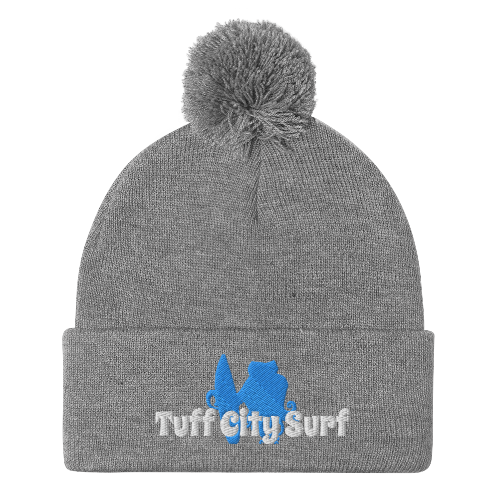 Tuff City surf Pom-Pom Beanie