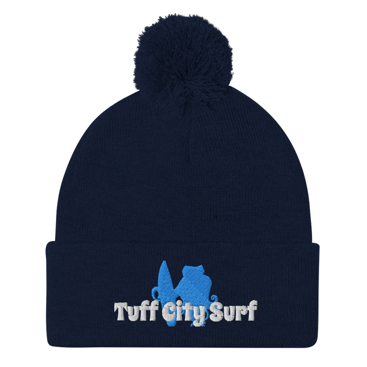 Tuff City surf Pom-Pom Beanie