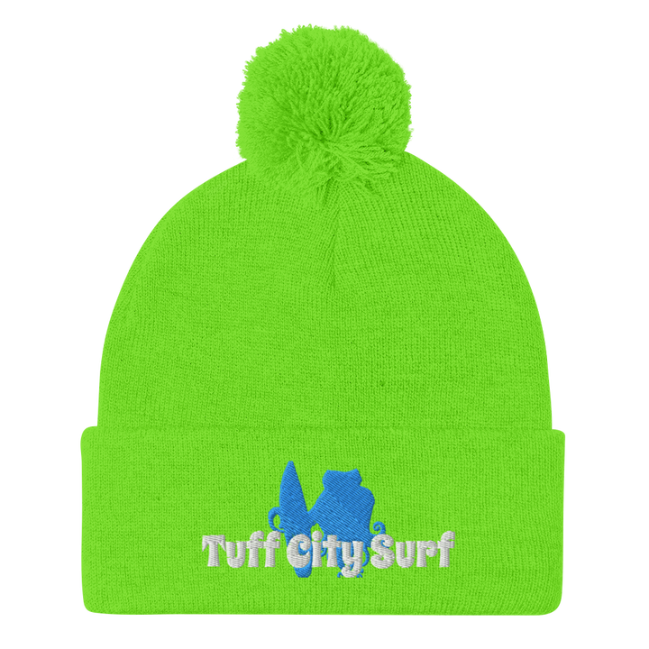 Tuff City surf Pom-Pom Beanie