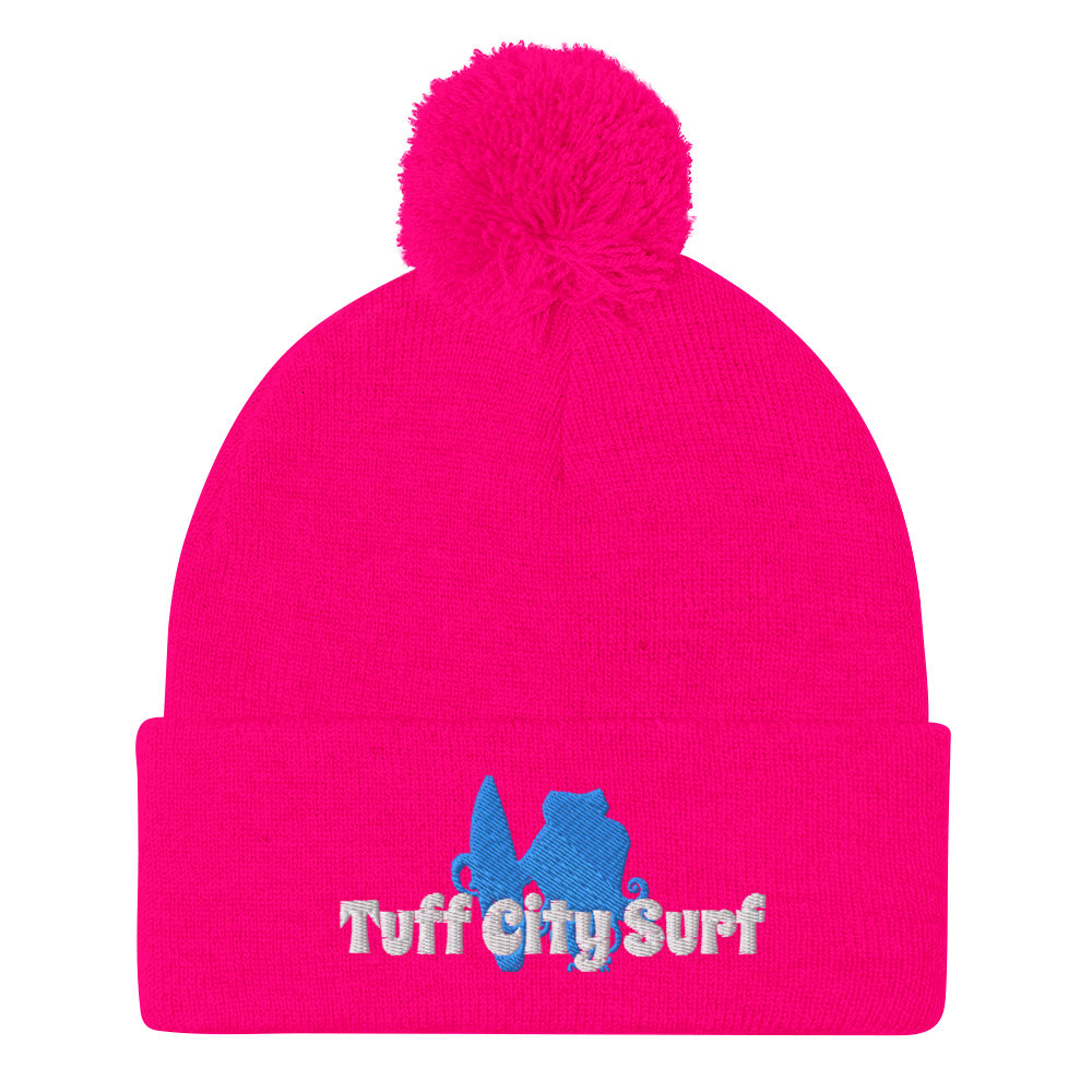 Tuff City surf Pom-Pom Beanie