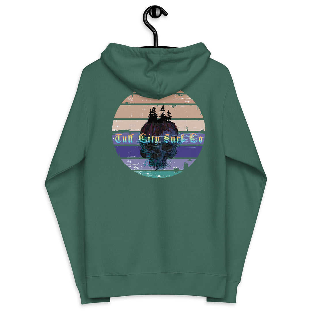 Tuff City Retro Island fleece zip up hoodie