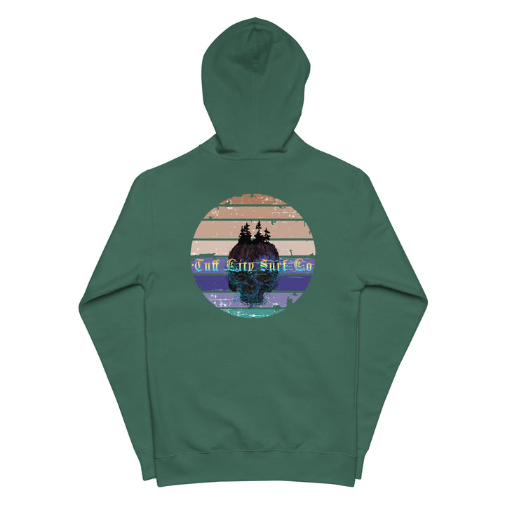 Tuff City Retro Island fleece zip up hoodie