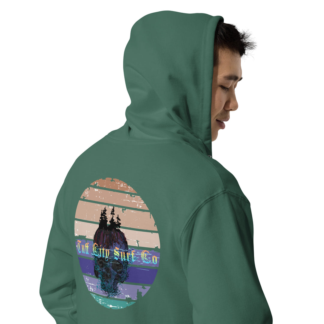 Tuff City Retro Island fleece zip up hoodie