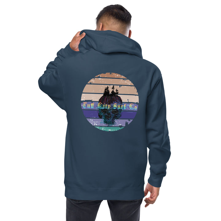 Tuff City Retro Island fleece zip up hoodie