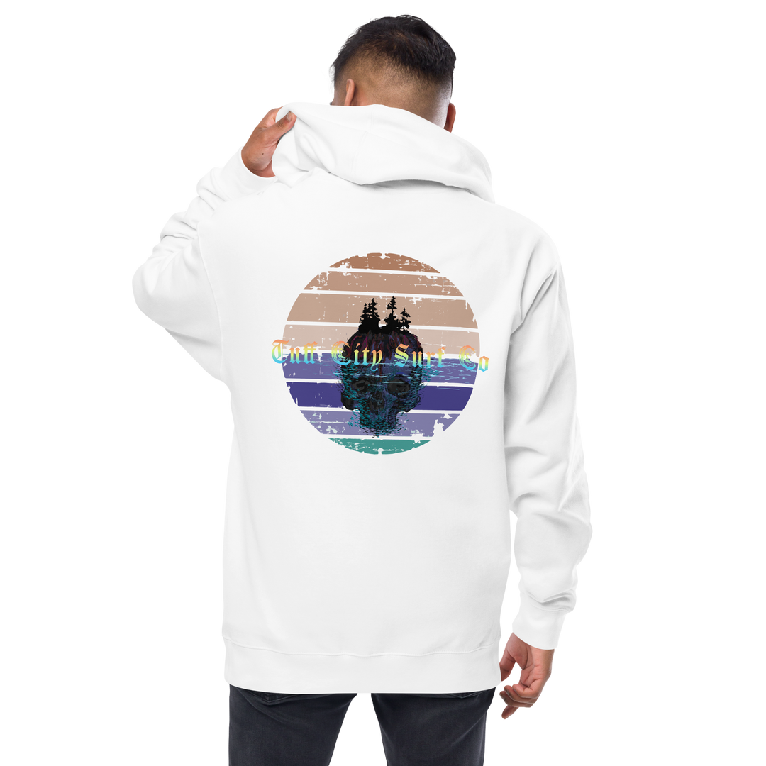 Tuff City Retro Island fleece zip up hoodie