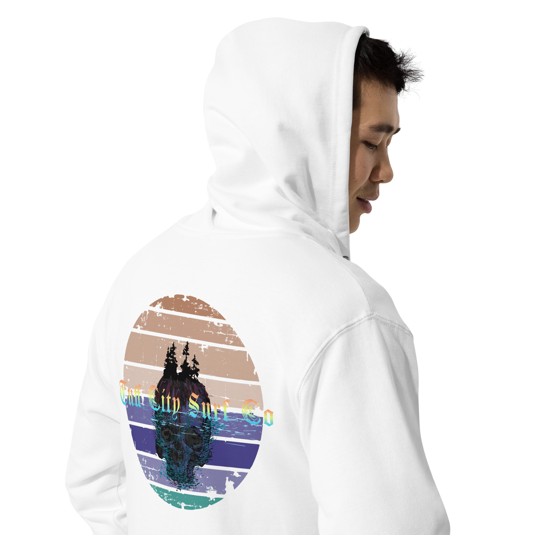 Tuff City Retro Island fleece zip up hoodie