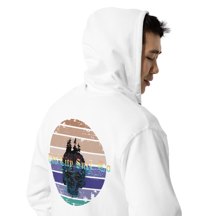 Tuff City Retro Island fleece zip up hoodie