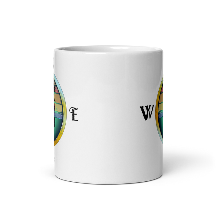 White glossy mug