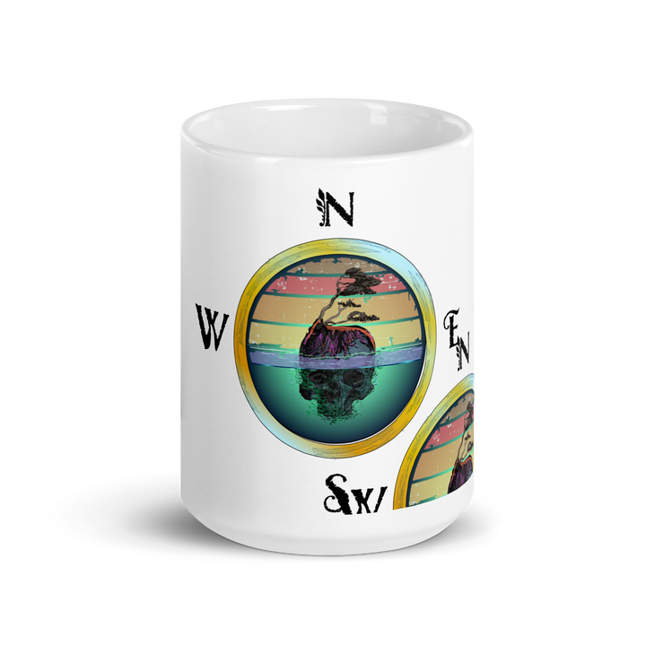 White glossy mug