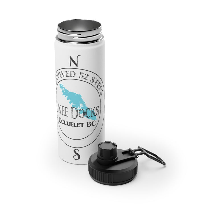 i Survived 52 Steps! Stainless Steel Water Bottle, Sports Lid