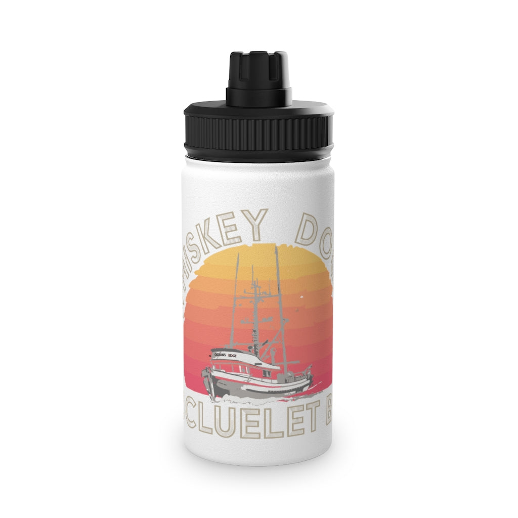 Whiskey Docks Stainless Steel Water Bottle, Sports Lid