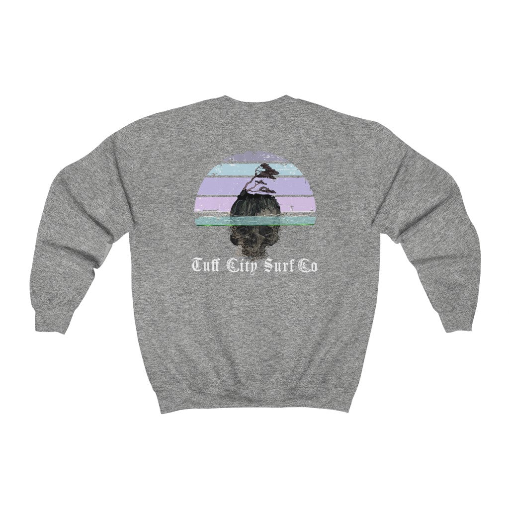 Tuff City Surf™ Skull Island Crewneck Sweatshirt