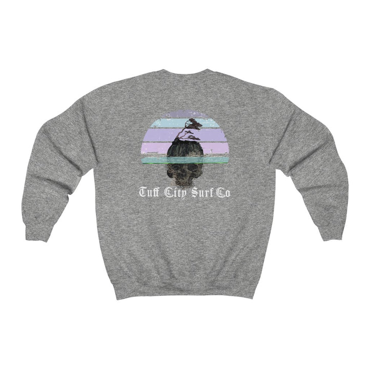 Tuff City Surf™ Skull Island Crewneck Sweatshirt