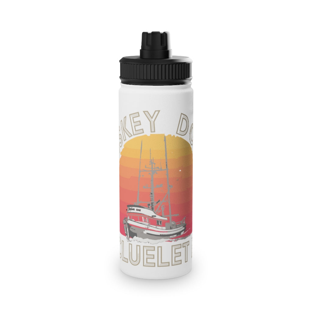 Whiskey Docks Stainless Steel Water Bottle, Sports Lid