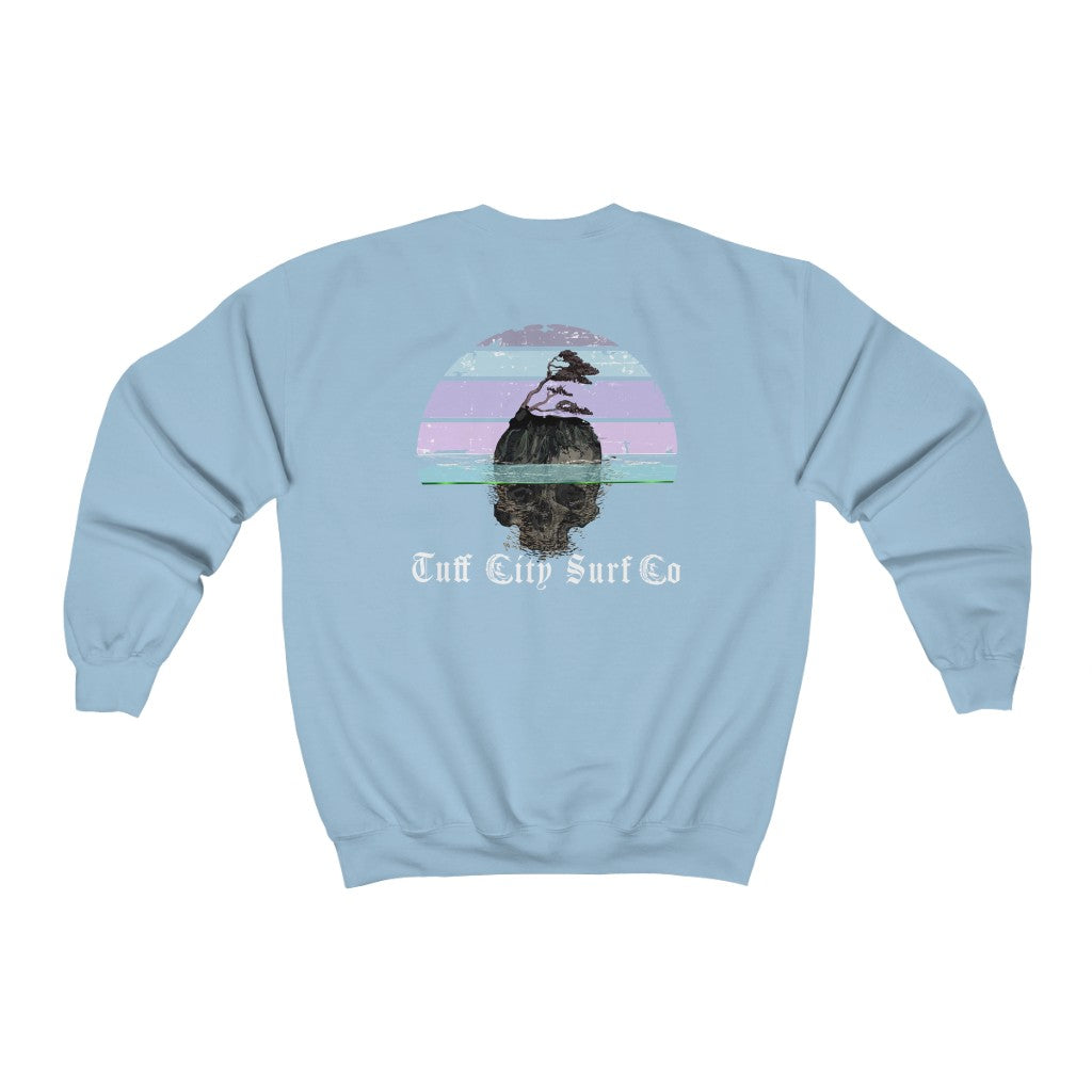 Tuff City Surf™ Skull Island Crewneck Sweatshirt