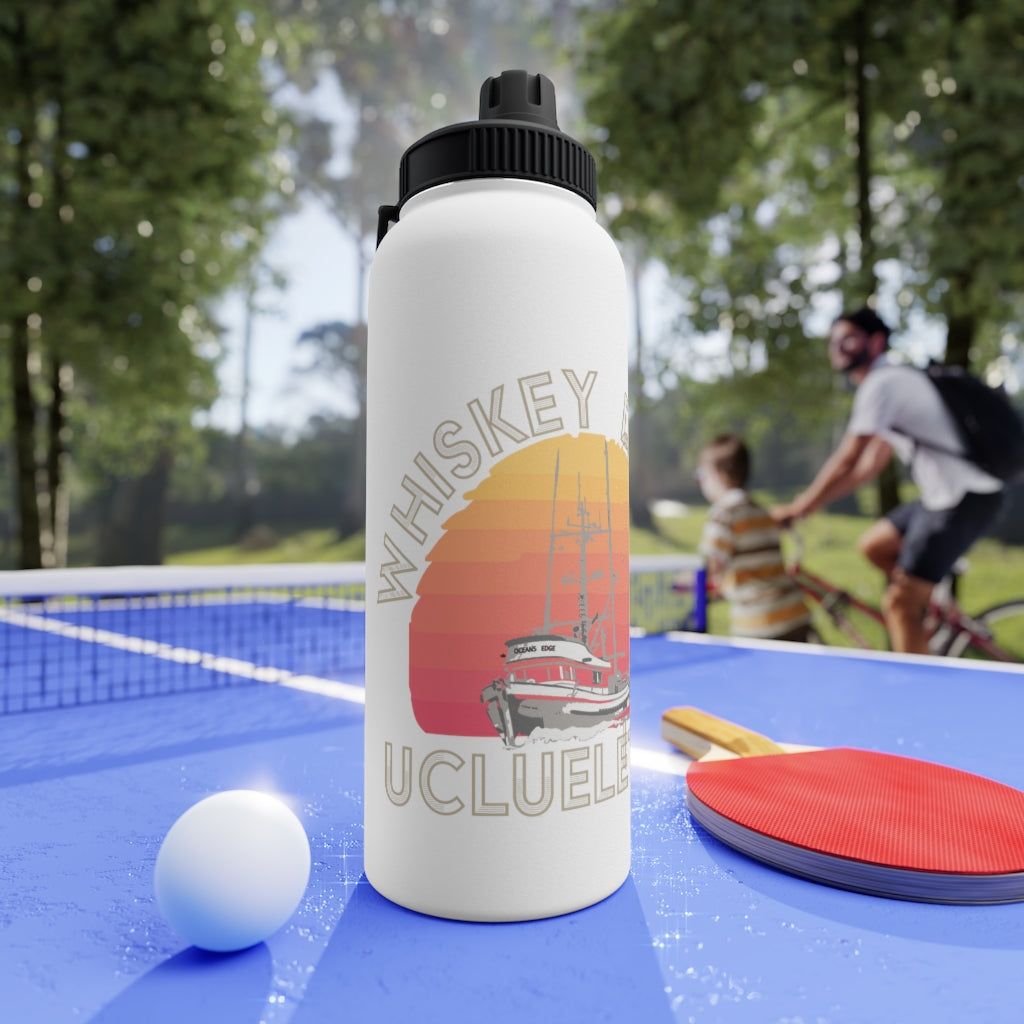 Whiskey Docks Stainless Steel Water Bottle, Sports Lid