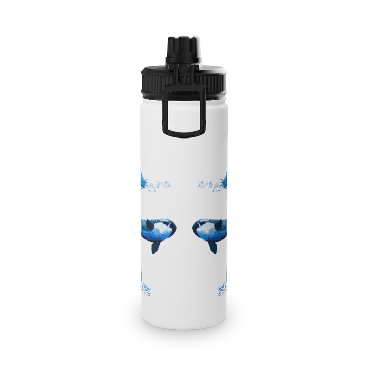 Whos eating Who? Stainless Steel Water Bottle, Sports Lid