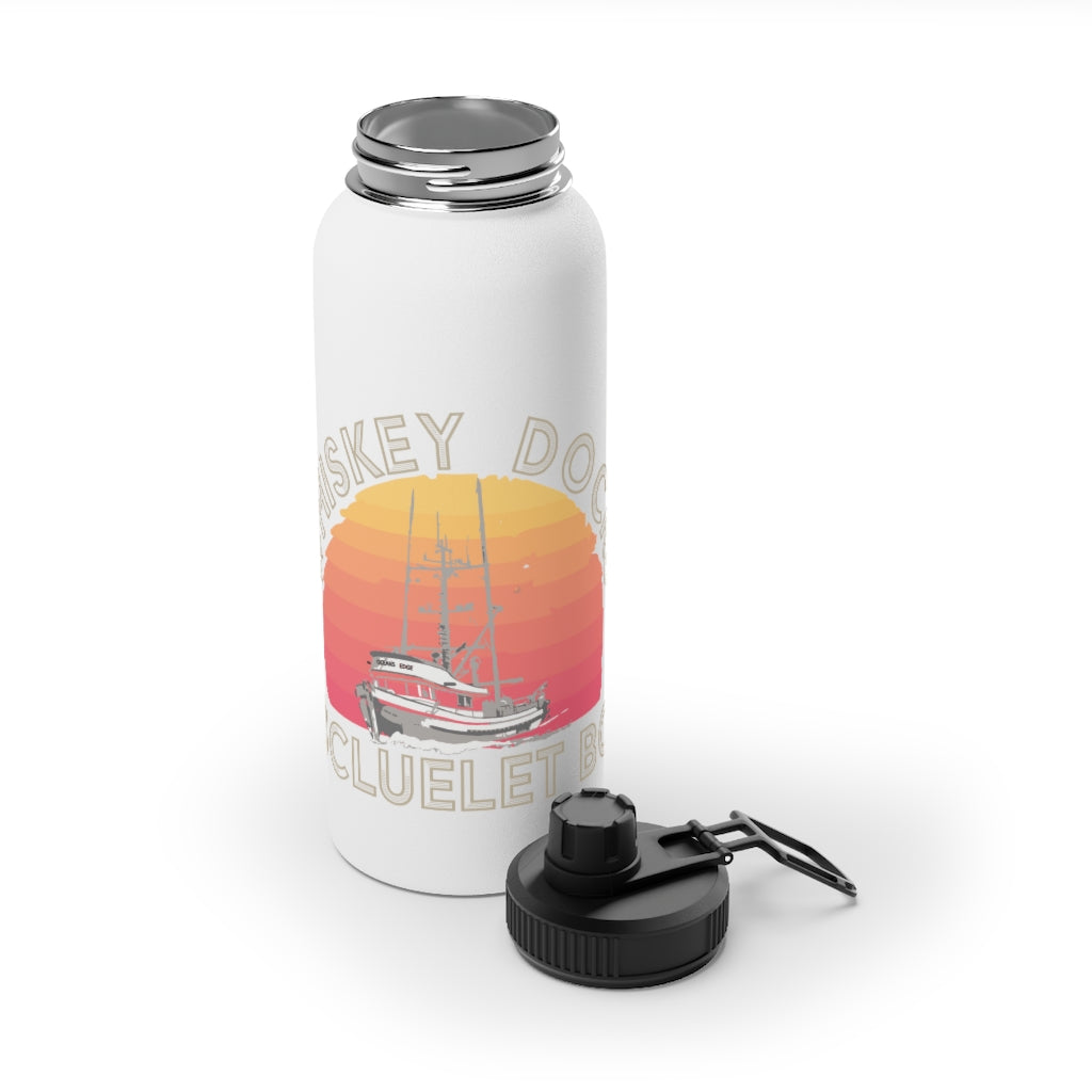 Whiskey Docks Stainless Steel Water Bottle, Sports Lid