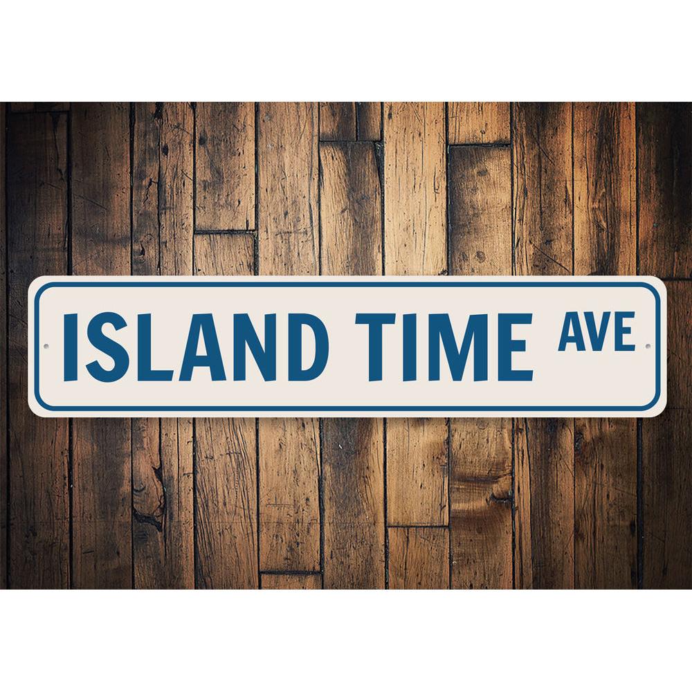 Island Time Avenue Sign