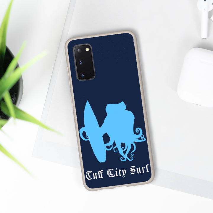 Tuff City Surf Octopus biodegradable phone case