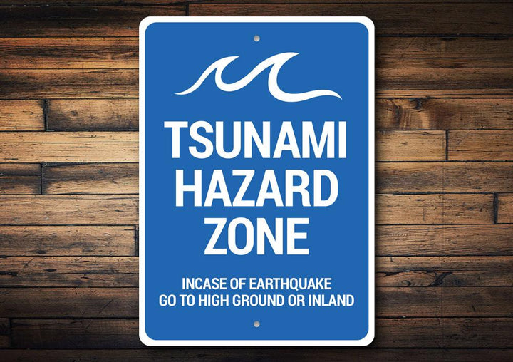 Tsunami Hazard Zone Sign