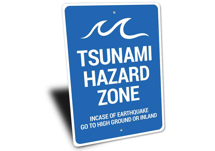 Tsunami Hazard Zone Sign