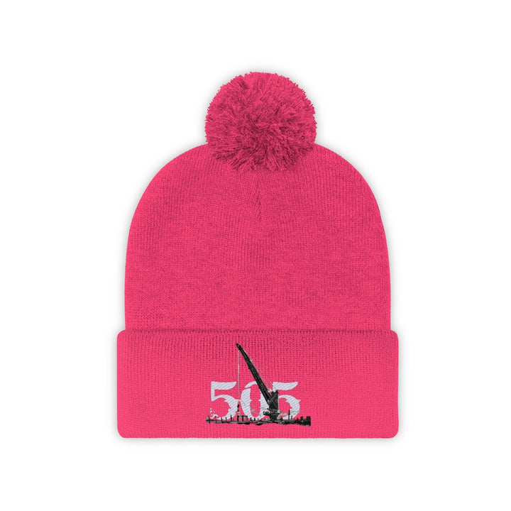 505 pink Pom Pom Beanie