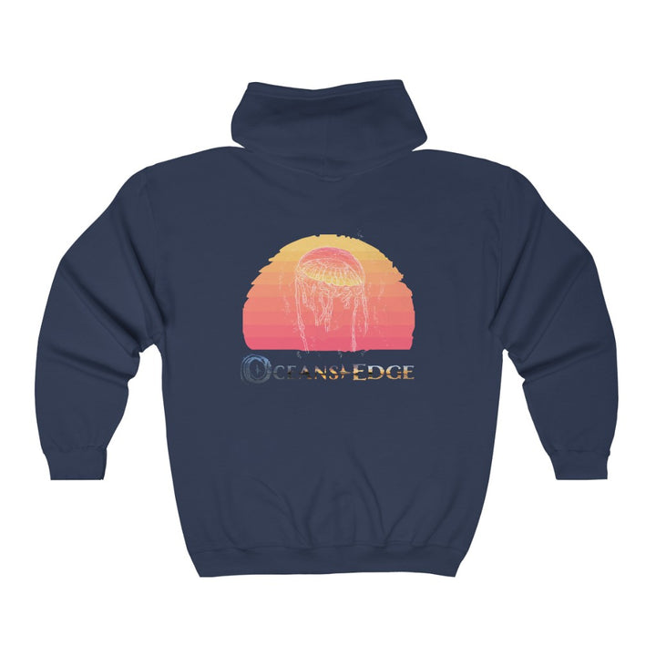 Oceans Edge jellyfish Full Zip Hooded Sweatshirt