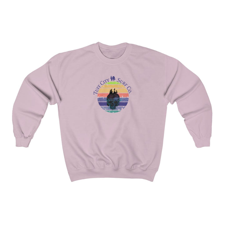 Tuff City Surf Middle Beach Crewneck Sweatshirt