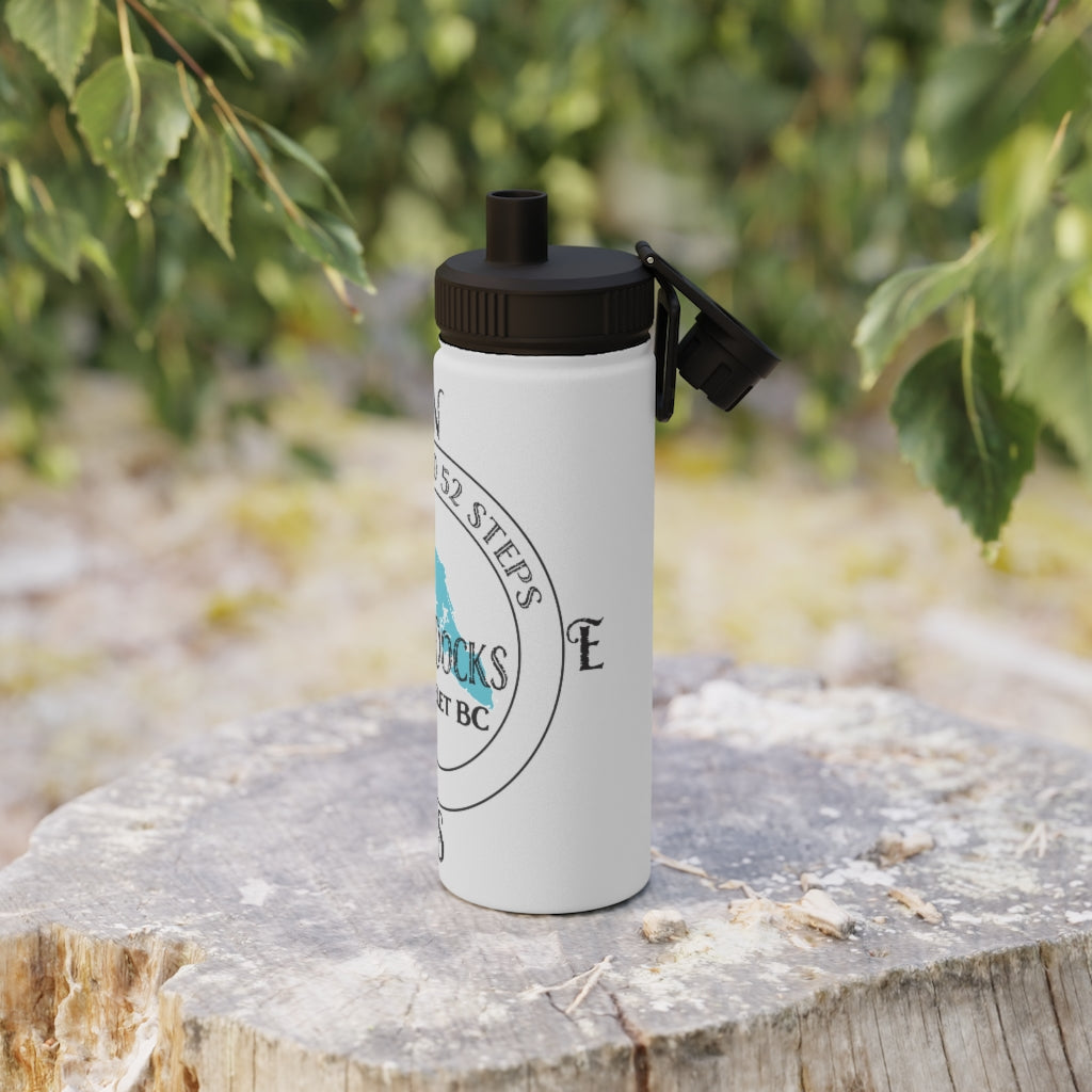 i Survived 52 Steps! Stainless Steel Water Bottle, Sports Lid