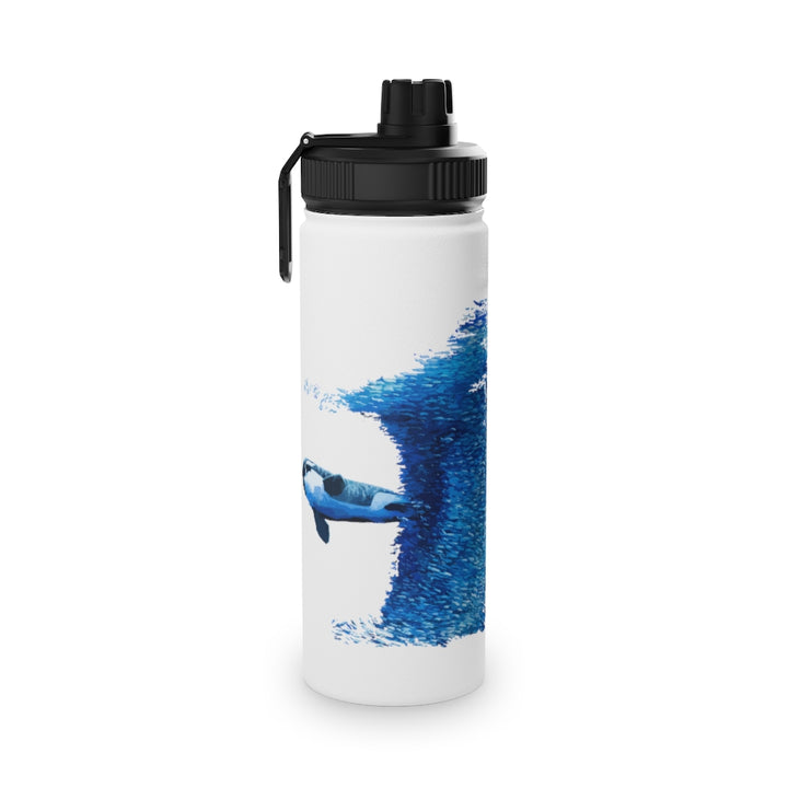 Whos eating Who? Stainless Steel Water Bottle, Sports Lid