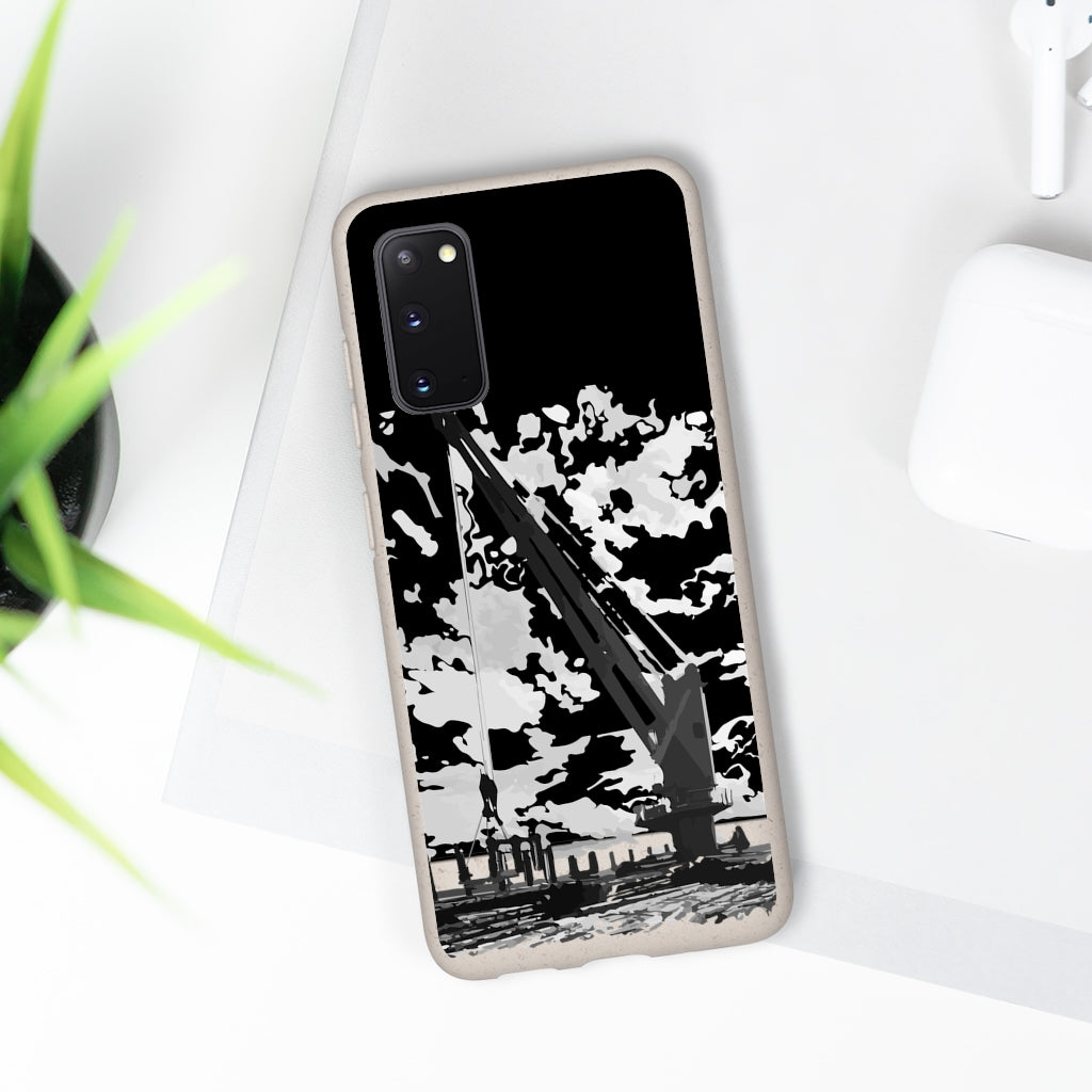 Topside crane biodegradable phone case