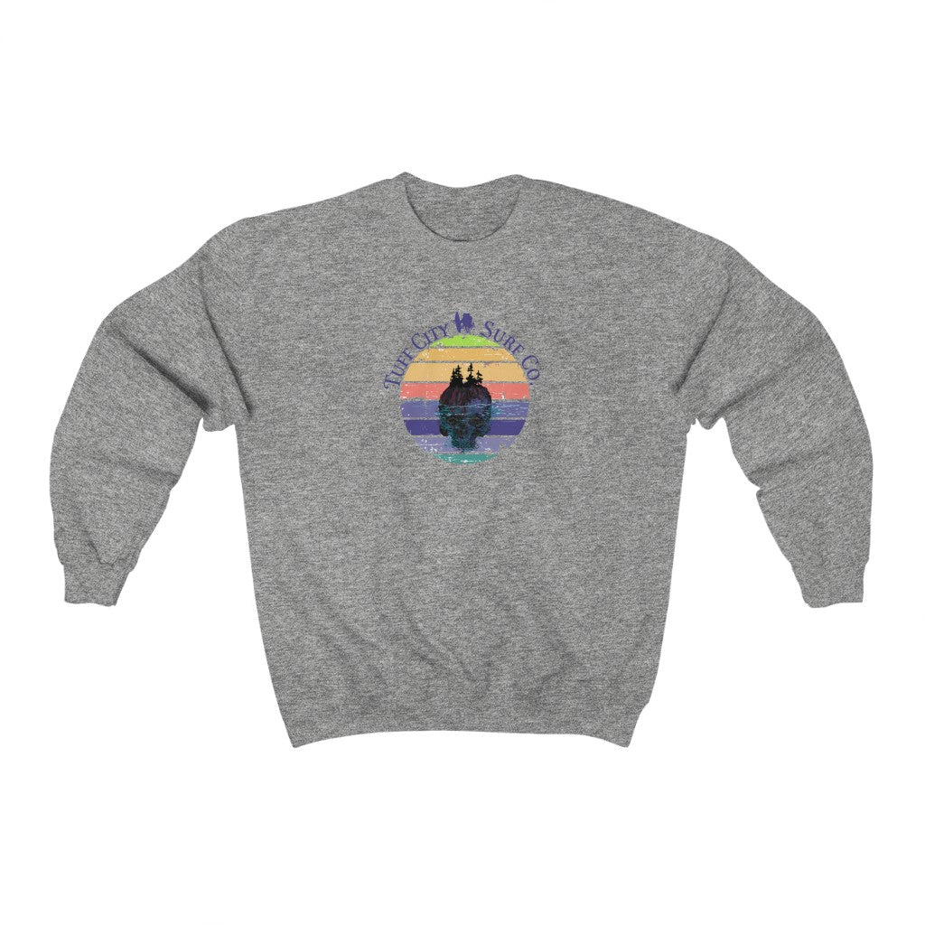 Tuff City Surf Middle Beach Crewneck Sweatshirt