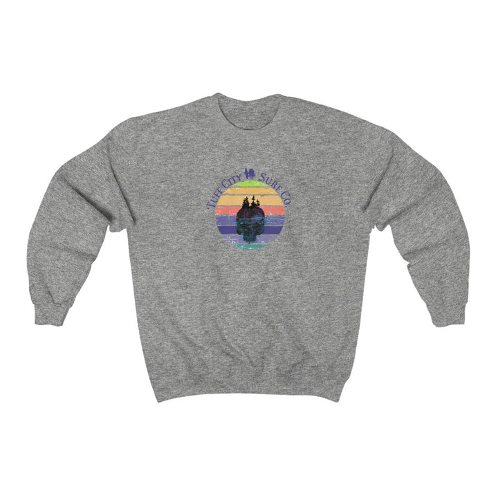 Tuff City Surf Middle Beach Crewneck Sweatshirt