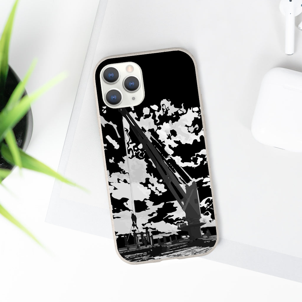 Topside crane biodegradable phone case