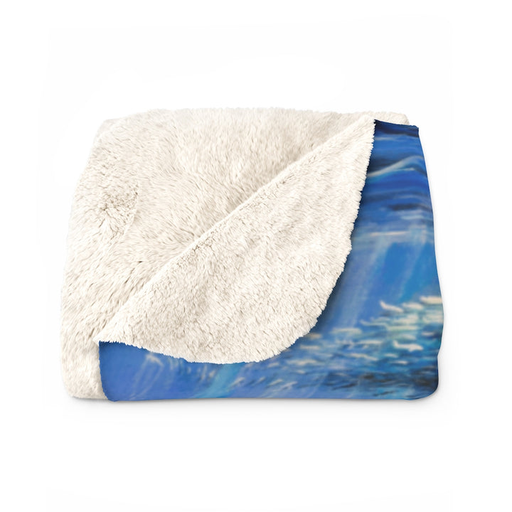 Orca Feast Sherpa Fleece Blanket