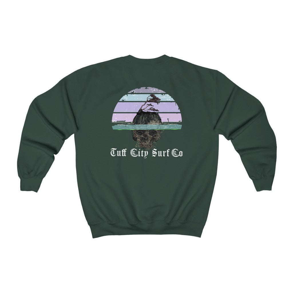 Tuff City Surf™ Skull Island Crewneck Sweatshirt