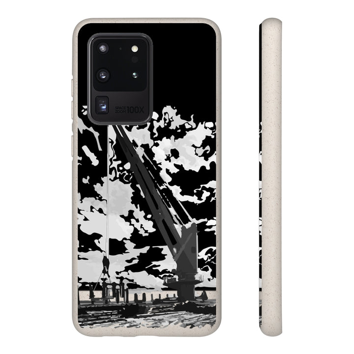 Topside crane biodegradable phone case