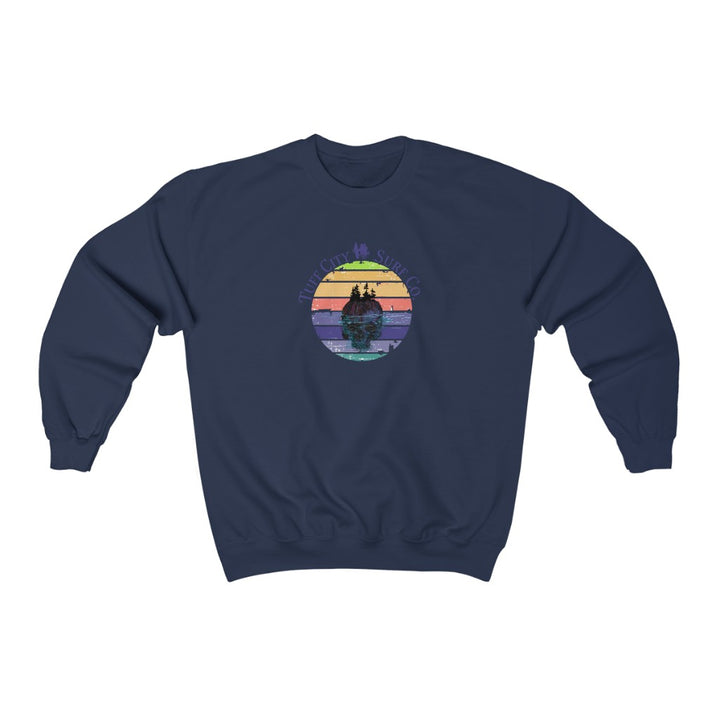 Tuff City Surf Middle Beach Crewneck Sweatshirt