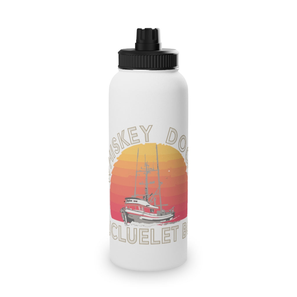 Whiskey Docks Stainless Steel Water Bottle, Sports Lid