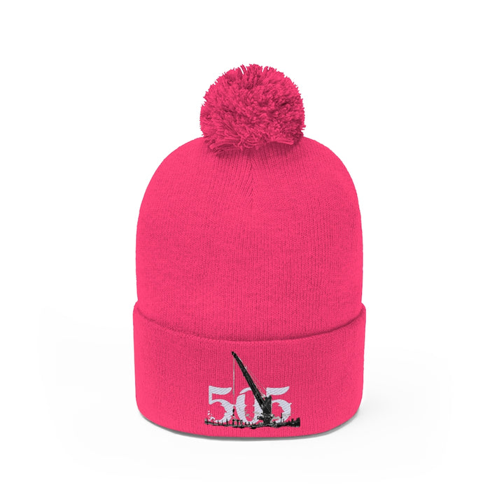 505 pink Pom Pom Beanie