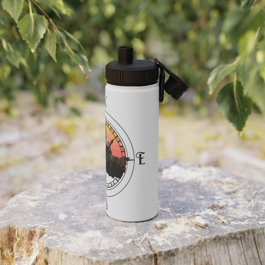 Ukee Light House - Stainless Steel Water Bottle, Sports Lid